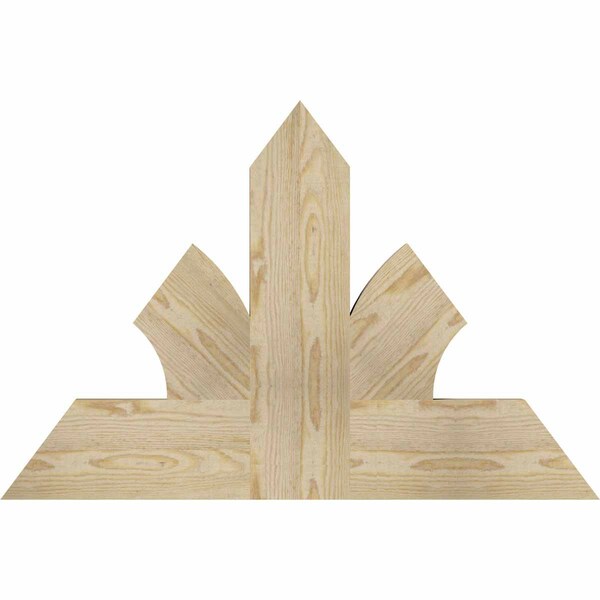 Ekena Millwork Richland Rough Sawn Timber Gable Bracket, Douglas Fir, 36"W x 24"H x 2"D x 6"F, 16/12 Pitch GBW036X24X0206RIC00RDF - main